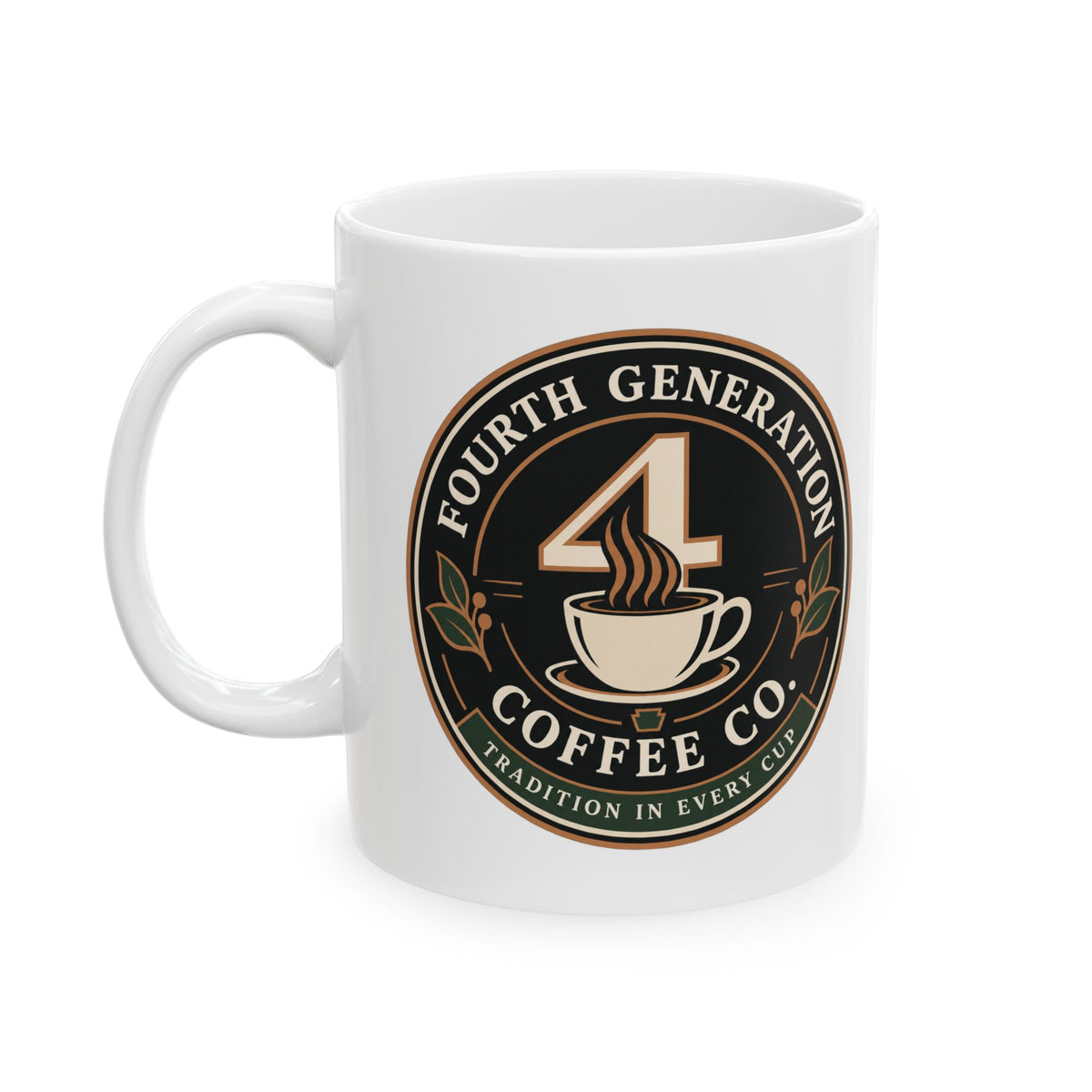 Coffee Co. Logo Ceramic Mug — Vintage Cafe Emblem (11oz, 15oz)