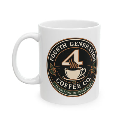 Coffee Co. Logo Ceramic Mug — Vintage Cafe Emblem (11oz, 15oz)