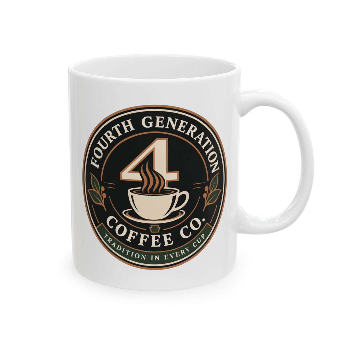 Coffee Co. Logo Ceramic Mug — Vintage Cafe Emblem (11oz, 15oz)